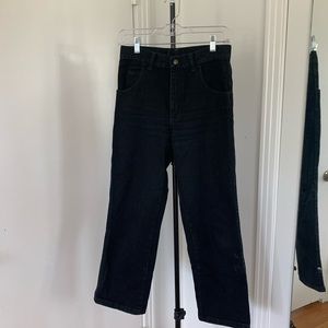 high waisted black straight leg jeans🪐